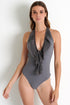 Shan Mia Plunging mesh one-piece